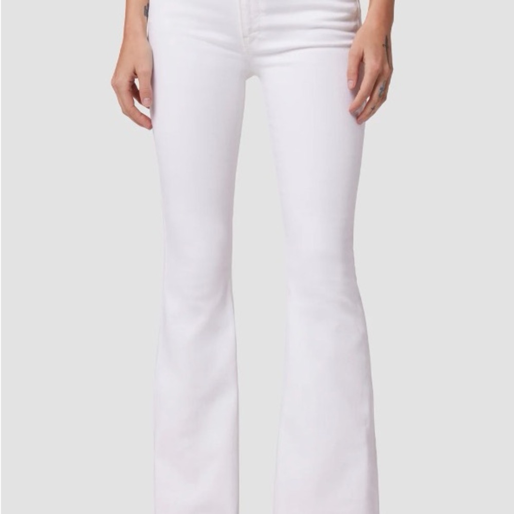 Hudson white flare jeans